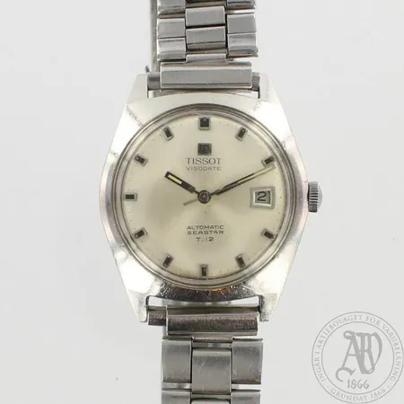Teräsrannekello, Tissot Visodate, Automatic Seastar T.12, Ø 35mm, käytön jälkiä ja hihna vaihdettu
