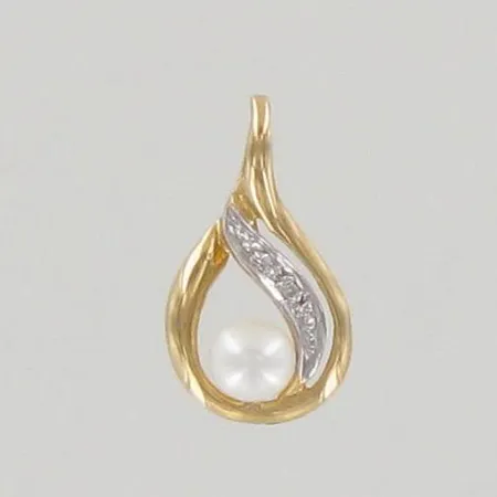 Helmiriipus timantilla 1xn.0.005ct, 585br kelta- ja valkokulta, paino 0,6g