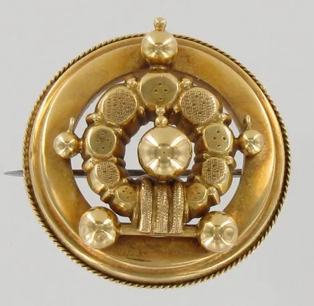 Rintaneula, Ø 33mm, 750br, neula metallia, paino 7,2g