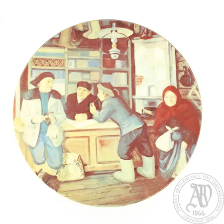 Arabia seinälautanen, K-Kauppa 75-vuotta 1906-1981, 20cm Lähetetään postipakettina.