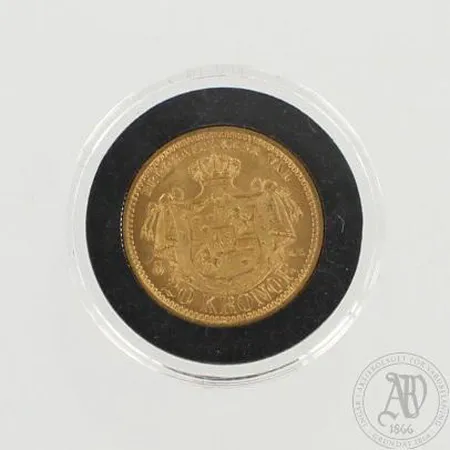 Kultaraha, Ruotsi 20 kruunua, 1899, 900, paino 9,0g 