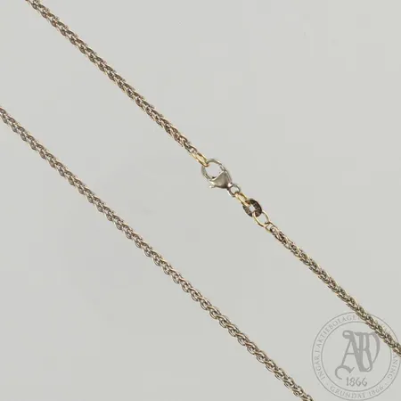 Kaulaketju, pituus 46cm, 585 valkokulta, paino 7,5g 