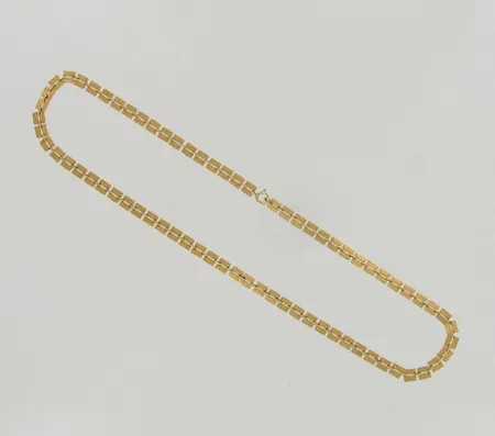 Kaulaketju Lapponia, design Björn Weckström, pituus 43cm, vuodelta 1971, 585, paino 10,4g