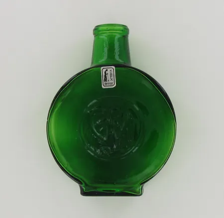 Lasipullo, Kumela Riihimäen Lasi, korkeus 190mm, vihreä