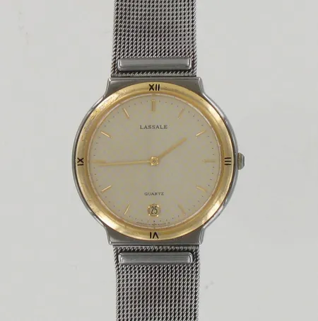 Teräsrannekello Lassale, quartz, taulun halkaisija 34mm, rannekkeen pituus 200mm