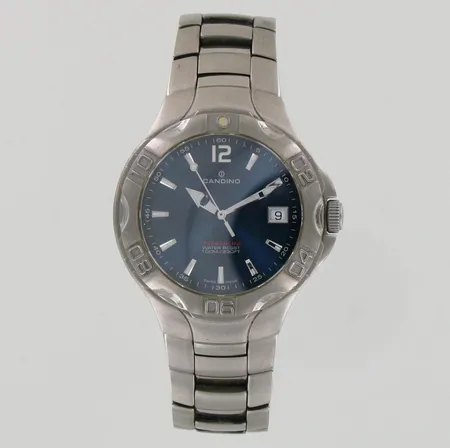 Teräsrannekello Candino Titanium, C4236, quartz, pieniä käytön jälkiä, taulun Ø 39mm, rannekkeen pituus 175mm