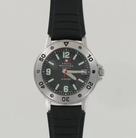 Teräsrannekello Swiss Military By Chrono, 50 Meters, 20035, quartz, taulun Ø 38mm