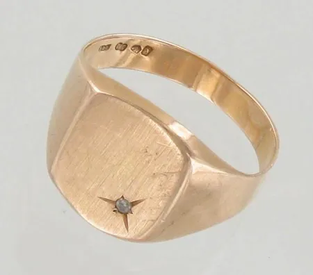 Timanttikantasormus 1xn.0.01ct, naarmuja, koko 20¼, 585, paino 3,4g