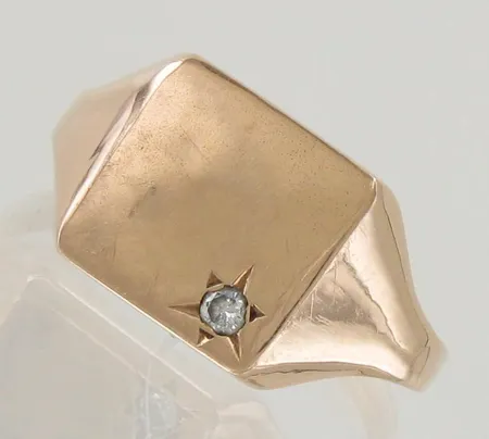 Timanttikantasormus 1xn.0.08ct, koko 24¼, 585, paino 7,4g