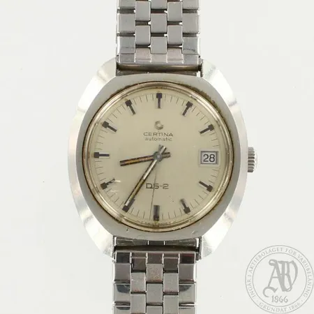 Teräsrannekello, Certina automatic DS-2, Ø 39mm, lasi naarmuuntunut, säädettävä metalliranneke