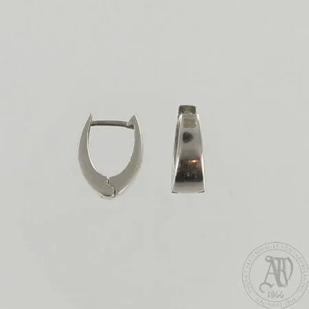 Korvakorut, korkeus 14mm, 585 valkokulta, paino 3,5g
