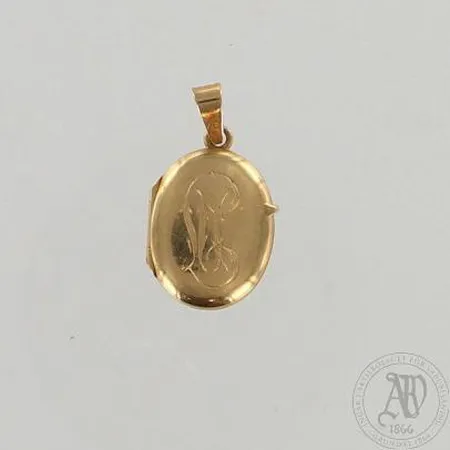 Viallinen medaljonki, 585, paino 2,1g