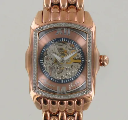 Teräsrannekello Auguste Galan Automatic, timanteilla 12xn.0.005ct metallirannekkeella, rannekkeen pituus 170mm.