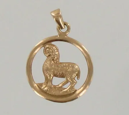 Horoskooppiriipus, koko 22mm, 585, paino 0,9g