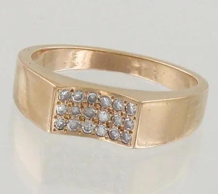 Timanttisormus sinisafiirilla 8xn.0.005ct, koko 18¾, 585br, paino 3,1g