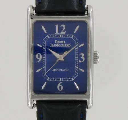 Teräsrannekello Daniel Jean Richard nahkarannekkeella, Automatic, taulun mitat 33x24mm