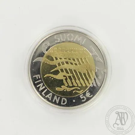 Juhlaraha Suomi 2007, 5 euroa, Itsenäisyys 90 vuotta, UNC
