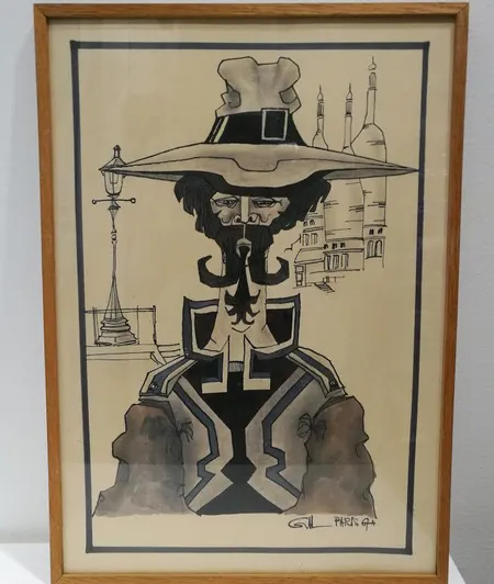 Taulu sekatekniikka paperille, tuntematon taiteilija, koko 34x49cm.  Ota yhteys panttilainaamoon kuljetusmaksusta sopimiseksi.
