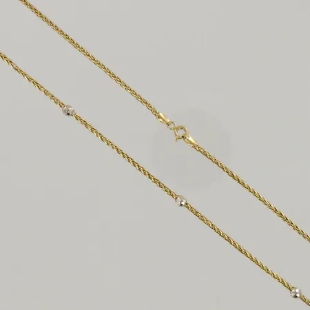 Kaulaketju, pituus 42cm, 585 kelta- ja valkokulta, 3,2g