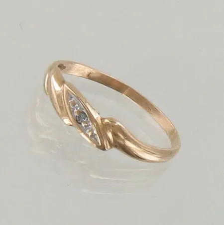Timanttisormus 1xn.0.005ct, koko 15, 585, paino 0,9g