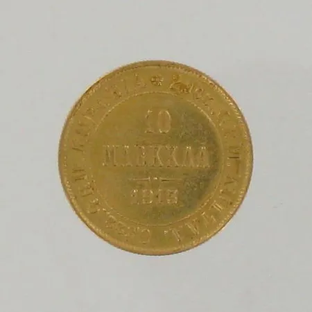 Kultaraha, Suomi 10 mk, vuodelta 1913, 900, paino 3,2g