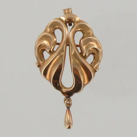 Rintakoru/riipus, korkeus 39mm, vuodelta 1963, 585, paino 1,8g