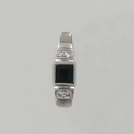 Sinisafiirikorvakoru timanteilla 4x0.005ct, 585br, paino 1,5g