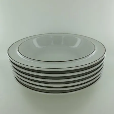 Kuusi syvää lautasta Arabia, Fennica, Richard Lindh, Vuosi 1974-85, 20cm.