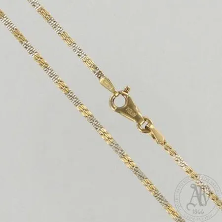Kaulaketju, pituus 41cm, 585 kelta- puna- valkokulta, paino 4,5g