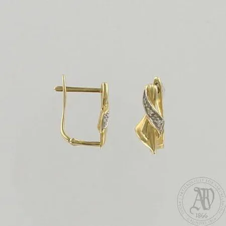 Timanttikorvakorut 4xn.0.005ct, korkeus 15mm, 585, paino 2,1g