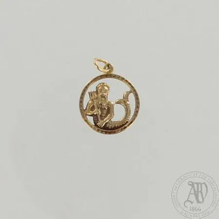 Horoskooppiriipus, Ø 14mm, 585, paino 1,0g