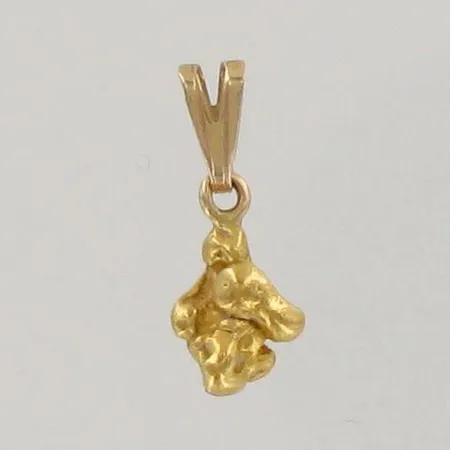 Kultahippu-riipus, korkeus 15mm, 585-875, paino 1,2g