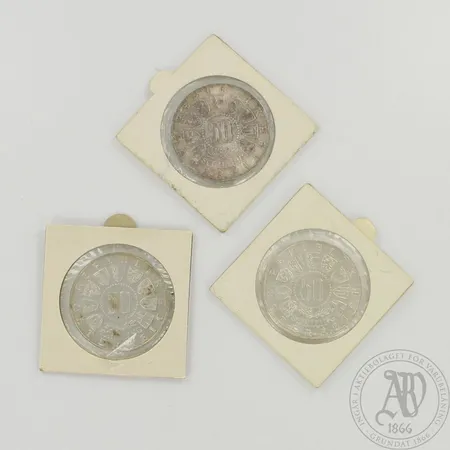 Kolme hopearahaa,  Itävalta 50 Shilling 1976 Innsbruck, 900br, paino 63,7g 