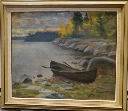Öljyvärimaalaus, signeeraus Y. Penttilä, mitat 49x57cm. Ota yhteys panttilainaamoon kuljetusmaksusta sopimiseksi.