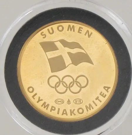 Kultamitali Olympiahengessä 100 vuotta, 916, paino 8,4g