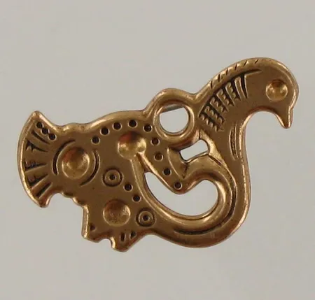 Rintaneula Kalevala Koru, Tampereen seudun lintu, leveys 30mm, pronssi  Paino: 0 g