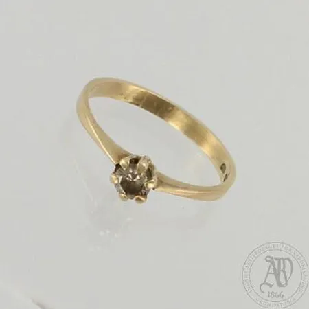 Timanttisormus 1xn.0.25ct, koko 17½, 585, paino 1,8g 