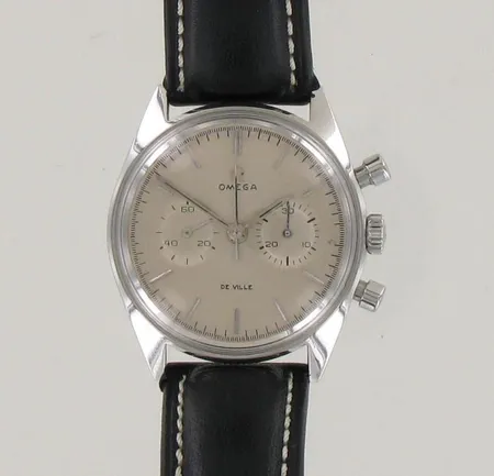 Teräsrannekello Omega de Ville chronometer, kaiverrettu, mekaaninen, cal: 860 ref: 145.017, taulun Ø 36mm, hihnan pituus 210mm