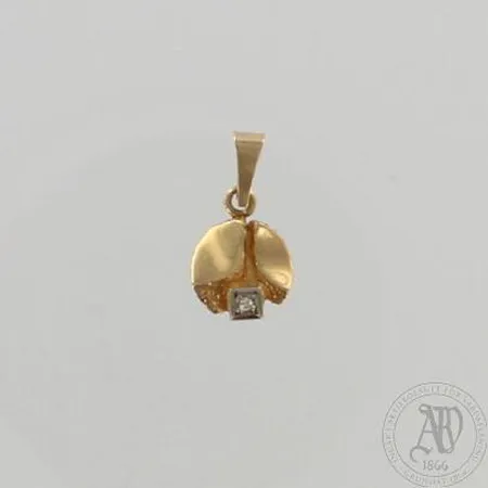 Timanttiriipus 1xn.0.01ct, korkeus 18mm, 585, paino 0,8g  