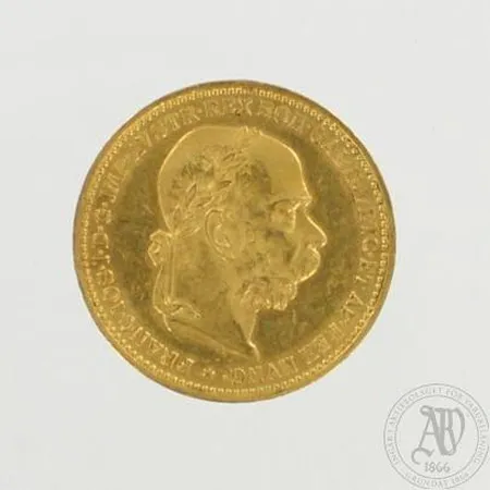 Kultaraha 20 coronaa, Itävälta, vuodelta 1893, 900, paino 6,8g 