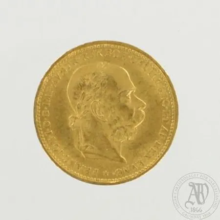 Kultaraha 20 coronaa, Itävälta, vuodelta 1893, 900, paino 6,8g 