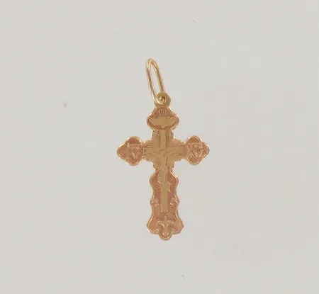 Risti-riipus, korkeus 27mm, 585, paino 0,5g