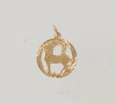 Horoskooppi-riipus, korkeus 19mm, 585, paino 0,5g