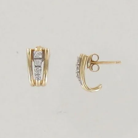 Timanttikorvakorut 6xn0.01-0.03ct, korkeus 12mm, 585, paino 2,8g