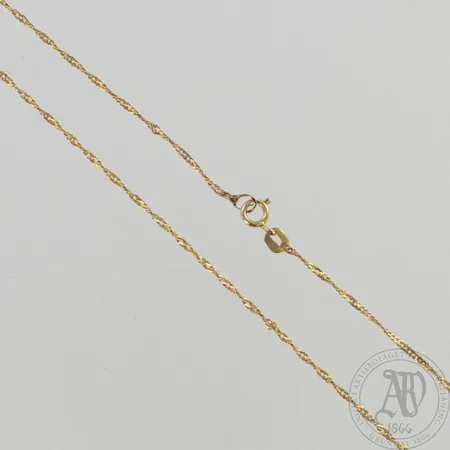 Kaulaketju, pituus 49cm, 585, paino 1,4g 