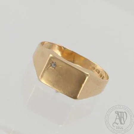 Timanttikantasormus 1xn.0.005ct, koko 19¾, 585, paino 2,4g 