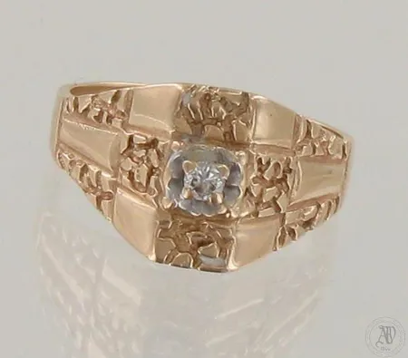 Timanttisormus 1xn.0.09ct, koko 20¾, 585, paino 8,0g