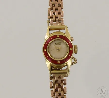 Viallinen kultarannekello Tissot, mekaaninen, 585br, paino 18,4g