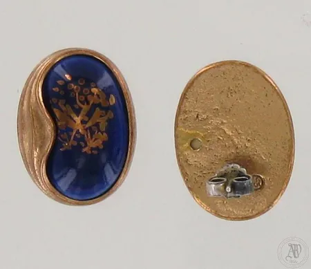 Kivikorvakorut Kalevala koru, korkeus 22mm, pronssi