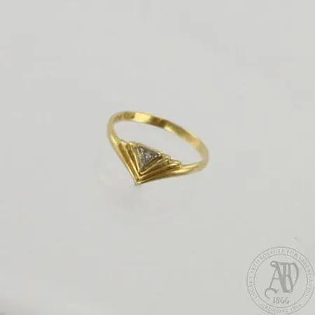Timanttisormus 1xn.0.005ct, koko 14½, 585, paino 0,9g
